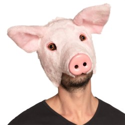 DEMI MASQUE COCHON EN PELUCHE