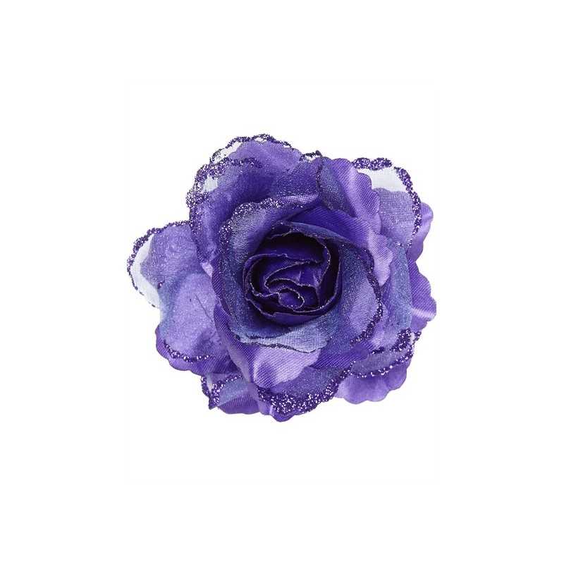 BARETTE ROSE COULEUR VIOLETTE