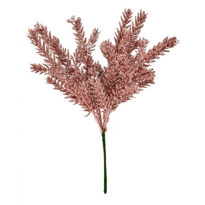 PIC SAPIN ROSE GOLD PAILLETTE 25 CM  PIC SAPIN ROSE GOLD PAILLETTE 25 CM