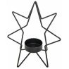 BOUGEOIR ETOILE METAL NOIR 15 X 15 X 15.5 CM 