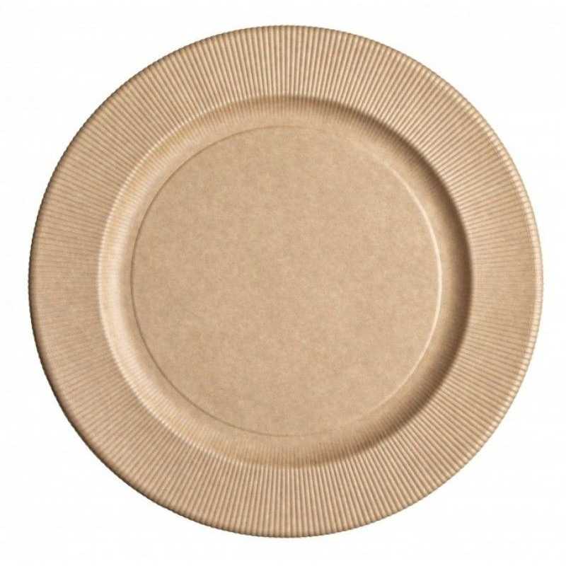 8 ASSIETTES RONDES COMPOSTABLE 21 CM 
