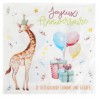 20 SERVIETTES HAPPY BIRTHDAY ZOO PARTY AVEC GIRAFE 