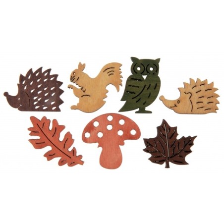DECORATIONS A PARSEMER AUTOMNE BOITE DE 27 PIECES