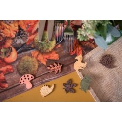 DECORATIONS A PARSEMER AUTOMNE BOITE DE 27 PIECES