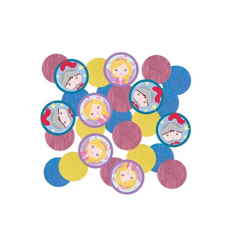 CONFETTIS MULTICOULEUR PAPIER PRINCESSE ET CHEVALIER 14 G 