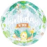 BALLON BOBO BUBBLE HAPPY BIRTHDAY ANIMAUX DE LA JUNGLE 50 CM