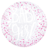 BALLON BOBOB BUBBLE BABY GIRL CONFETTIS ROSE 50 CM 