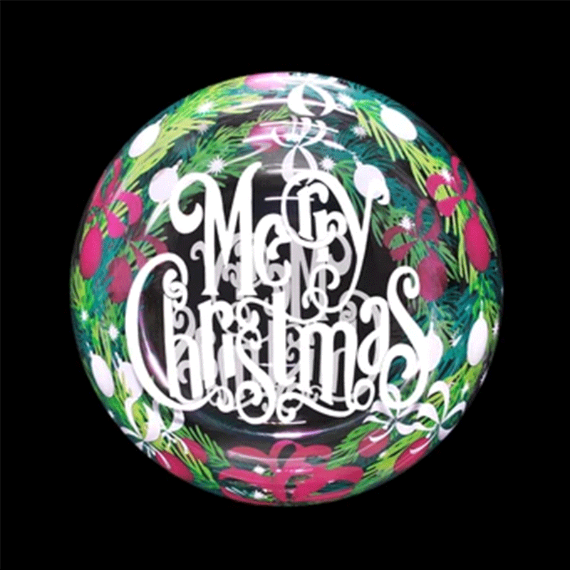 BALLON BUBBLE DECO MERRY CHRISTMAS 50 CM 