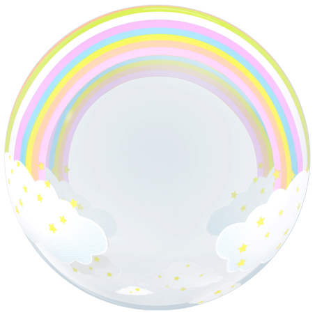 BALLON BOBO BUBBLE ARC EN CIEL 50 CM 