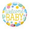 BALLON METALLIQUE ROND WELCOME BABY 46 CM 