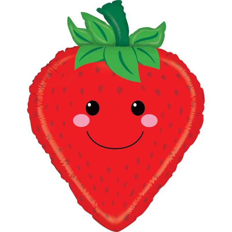 BALLON METALLIQUE FRUIT FRAISE 53 CM  BALLON METALLIQUE FRUIT FRAISE 53 CM