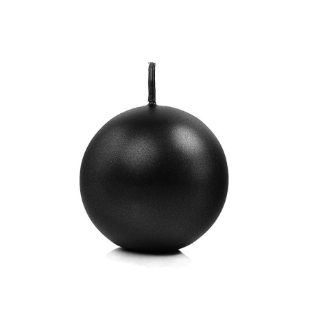 BOUGIE RONDE BOULE NOIR 6 CM 