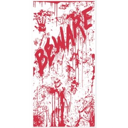 DECORATION DE PORTE EN SANG BEWARE 76 X 152 CM 