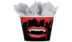 8 GOBELETS BOUCHE DE DRACULA MORSURE HALLOWEEN 266 ML