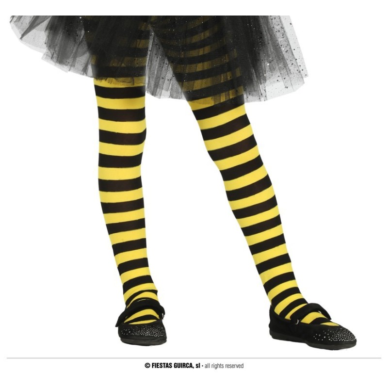 COLLANTS RAYES NOIR ET JAUNE ENFANT TAILLE 5-9 ANS COLLANTS RAYES NOIR ET JAUNE ENFANT TAILLE 5-9 ANS