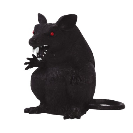 DECORATION RAT NOIR 18 CM 