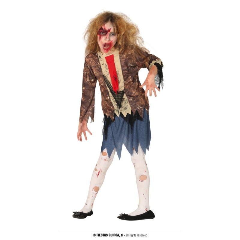 DEGUISEMENT ECOLIERE ZOMBIE  TAILLE 10-12 ANS DEGUISEMENT ECOLIERE ZOMBIE  TAILLE 10-12 ANS