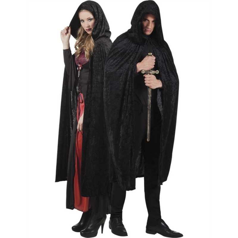 DEGUISEMENT CAPE A CAPUCHE NOIRE 170 CM