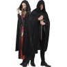 DEGUISEMENT CAPE A CAPUCHE NOIRE 170 CM