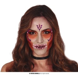BIJOUX OU STRASS DE VISAGE DAY OF THE DEAD ROSE
