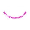 GUIRLANDE JOYEUX ANNIVERSAIRE 280 CM ROSE FUSCHIA