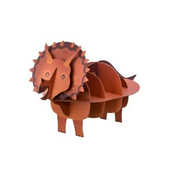 PRESENTOIR EN CARTON DINOSAURE 3D KRAFT ET MARRON 55.5 X 32 X 24.5 CM 