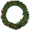 COURONNE DE NOEL SAPIN+ BOULES ROUGES + 300 LEDS