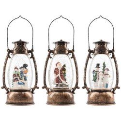 LANTERNE BOULE A NEIGE LUMINEUSE 