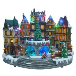 AUTOMATE  PLACE DU VILLAGE DE NOEL ANIMEE + LUMINEUSE