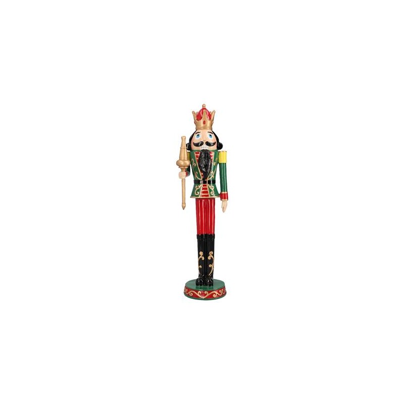 FIGURINE ROI CASSE NOISETTES EN RESINE LAQUEE 44.5 CM