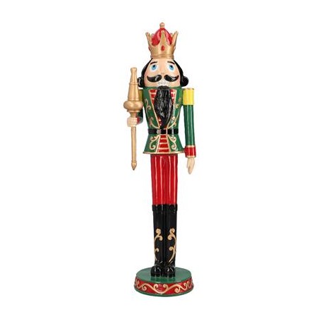 FIGURINE ROI CASSE NOISETTES EN RESINE LAQUEE 44.5 CM