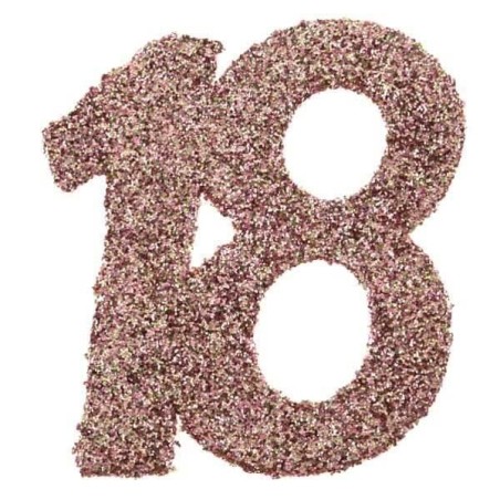 6 CONFETTIS PAILLETTES ROSE GOLD 18 ANS 