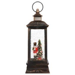 LANTERNE DE NOEL AVEC CASSE NOISETTE LUMINEUSE, ANIMEE ET MUSICALE