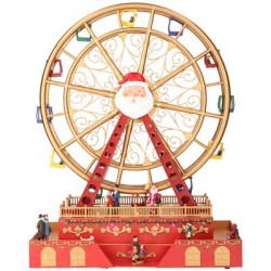 AUTOMATE GRANDE ROUE DE NOEL ANIMEE, LUMINEUSE ET MUSICALE