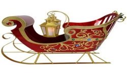 TRAINEAU DE NOEL EN METAL AVEC LUMIERE LED