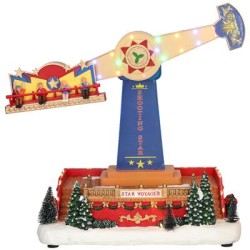 AUTOMATE MANEGE DE NOEL ANIME, LUMINEUX ET MUSICAL