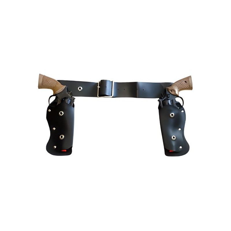 CEINTURE COWBOY AVEC 2 ETUIS PISTOLET 