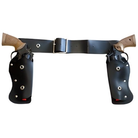 CEINTURE COWBOY AVEC 2 ETUIS PISTOLET 