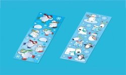 8 FEUILLES D'AUTOCOLLANTS NOEL 