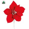 DECO DE TABLE DE NOEL POINSETTIA 20 CM