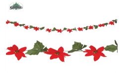 GUIRLANDE DE NOEL POINSETTIA ROUGE 200 CM
