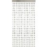 RIDEAU D'ETOILES LAME ARGENT 100 X 200 CM