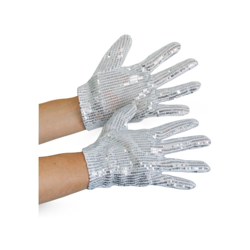 GANTS STRASS ARGENT POPSTAR PETITE TAILLE