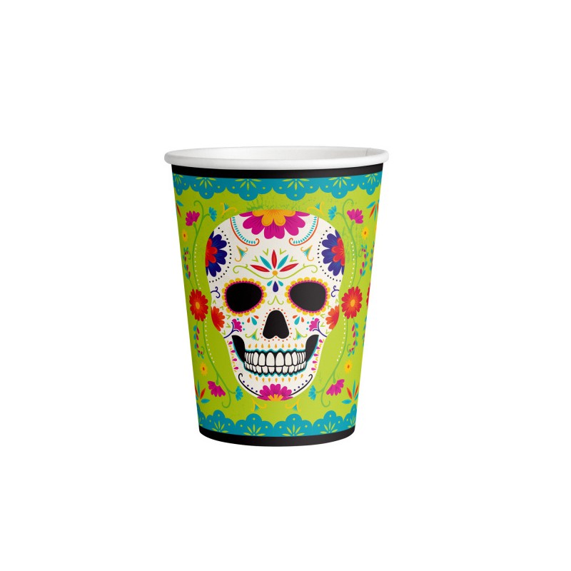 8 GOBELETS  JOUR DES MORTS COCO 250 ML