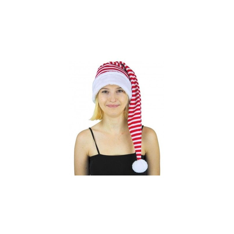 CHAPEAU BONNET CANDY DE NOEL EN TRICOT EXTRA LONG