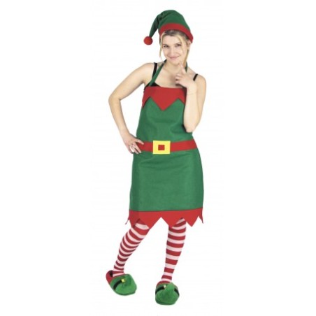 SET TABLIER ET BONNET DE LUTIN DE NOEL ADULTE