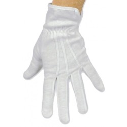 GANTS EN COTON BLANC HOMME 