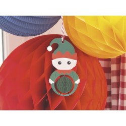 3 SUSPENSIONS PAPIER ALVEOLE SWEETY XMAS 16 CM