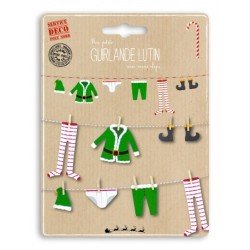 PETITE GUIRLANDE DE LUTIN AVEC MINI CLIP