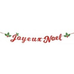 GUIRLANDE JOYEUX NOEL ROUGE VERT ET OR